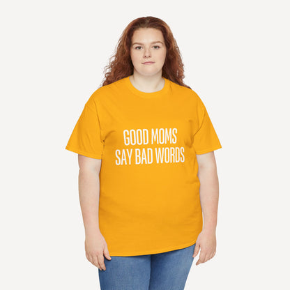 Good Moms Say Bad Words - Funny Mom T-Shirt - Women's Unisex Cotton T-Shirt Graphic Printed Design Casual Short Sleeve Tee Tops