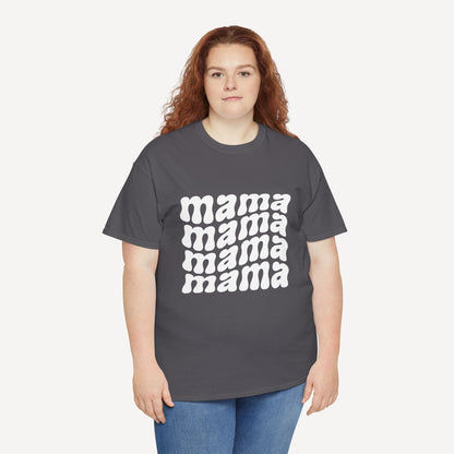 mama mama mama mama - Funny Mom T-Shirt - Women's Unisex Cotton T-Shirt Graphic Printed Design Casual Short Sleeve Tee Tops