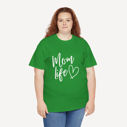 Mom Life - Funny Mom T-Shirt - Women's Unisex Cotton T-Shirt Graphic Printed Design Casual Short Sleeve Tee Tops