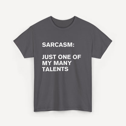 Sarcasm, Just One of My Many Talents - Funny Sayings for Men T-Shirts - Mens Unisex Cotton T-Shirt Graphic Printed Design Casual Short Sleeve Tee Tops
