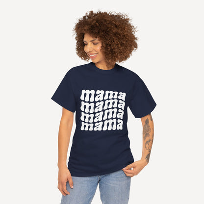 mama mama mama mama - Funny Mom T-Shirt - Women's Unisex Cotton T-Shirt Graphic Printed Design Casual Short Sleeve Tee Tops