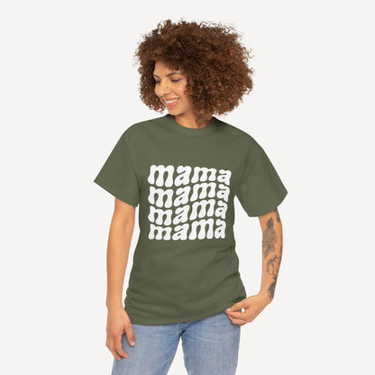 mama mama mama mama - Funny Mom T-Shirt - Women's Unisex Cotton T-Shirt Graphic Printed Design Casual Short Sleeve Tee Tops