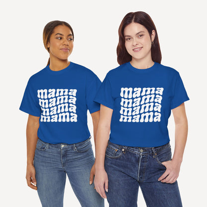 mama mama mama mama - Funny Mom T-Shirt - Women's Unisex Cotton T-Shirt Graphic Printed Design Casual Short Sleeve Tee Tops