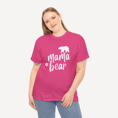 Mama Bear - Funny Mom T-Shirt - Women's Unisex Cotton T-Shirt Graphic Printed Design Casual Short Sleeve Tee Tops