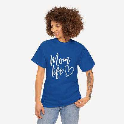 Mom Life - Funny Mom T-Shirt - Women's Unisex Cotton T-Shirt Graphic Printed Design Casual Short Sleeve Tee Tops