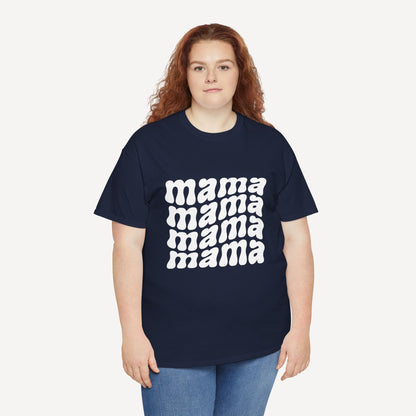 mama mama mama mama - Funny Mom T-Shirt - Women's Unisex Cotton T-Shirt Graphic Printed Design Casual Short Sleeve Tee Tops