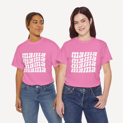 mama mama mama mama - Funny Mom T-Shirt - Women's Unisex Cotton T-Shirt Graphic Printed Design Casual Short Sleeve Tee Tops