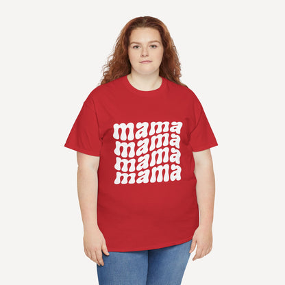mama mama mama mama - Funny Mom T-Shirt - Women's Unisex Cotton T-Shirt Graphic Printed Design Casual Short Sleeve Tee Tops
