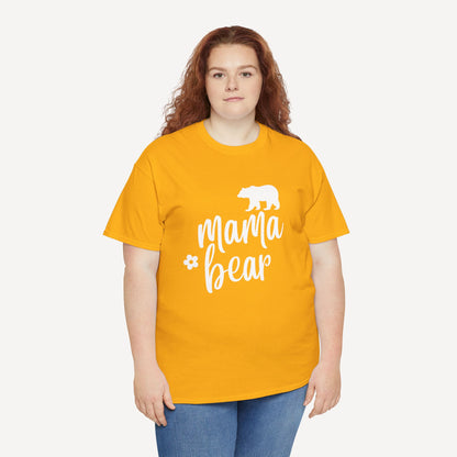 Mama Bear - Funny Mom T-Shirt - Women's Unisex Cotton T-Shirt Graphic Printed Design Casual Short Sleeve Tee Tops
