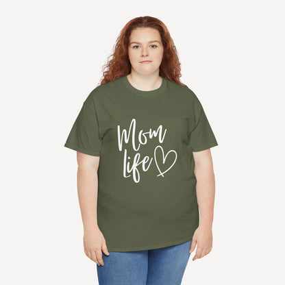 Mom Life - Funny Mom T-Shirt - Women's Unisex Cotton T-Shirt Graphic Printed Design Casual Short Sleeve Tee Tops