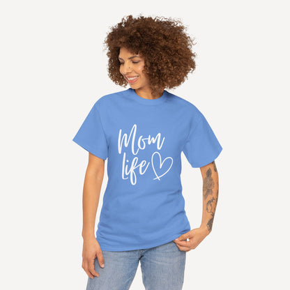 Mom Life - Funny Mom T-Shirt - Women's Unisex Cotton T-Shirt Graphic Printed Design Casual Short Sleeve Tee Tops