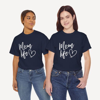 Mom Life - Funny Mom T-Shirt - Women's Unisex Cotton T-Shirt Graphic Printed Design Casual Short Sleeve Tee Tops
