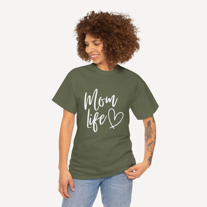 Mom Life - Funny Mom T-Shirt - Women's Unisex Cotton T-Shirt Graphic Printed Design Casual Short Sleeve Tee Tops
