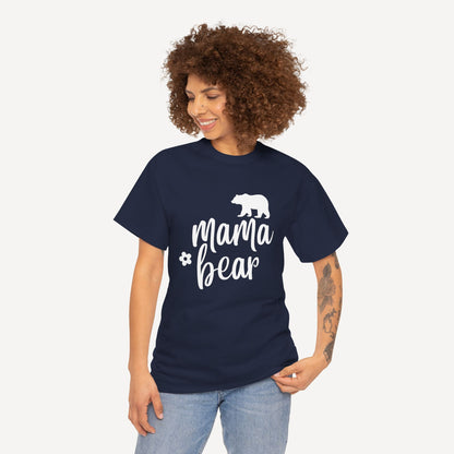 Mama Bear - Funny Mom T-Shirt - Women's Unisex Cotton T-Shirt Graphic Printed Design Casual Short Sleeve Tee Tops