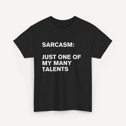 Sarcasm, Just One of My Many Talents - Funny Sayings for Men T-Shirts - Mens Unisex Cotton T-Shirt Graphic Printed Design Casual Short Sleeve Tee Tops