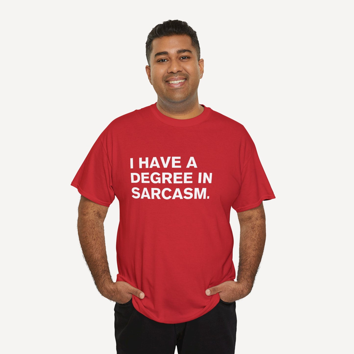 I have a degree in sarcasm. - Funny Sayings for Men T-Shirts - Mens Unisex Cotton T-Shirt Graphic Printed Design Casual Short Sleeve Tee Tops
