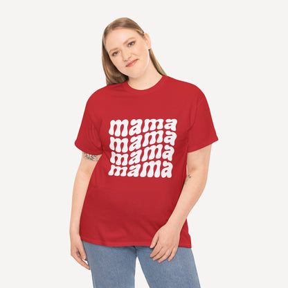mama mama mama mama - Funny Mom T-Shirt - Women's Unisex Cotton T-Shirt Graphic Printed Design Casual Short Sleeve Tee Tops