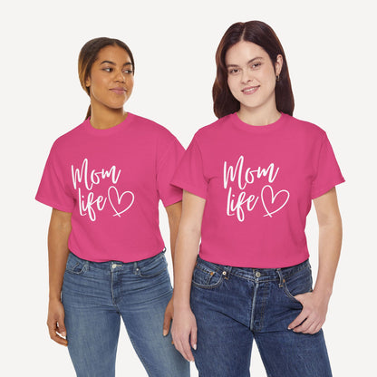 Mom Life - Funny Mom T-Shirt - Women's Unisex Cotton T-Shirt Graphic Printed Design Casual Short Sleeve Tee Tops