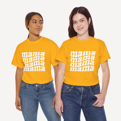 mama mama mama mama - Funny Mom T-Shirt - Women's Unisex Cotton T-Shirt Graphic Printed Design Casual Short Sleeve Tee Tops