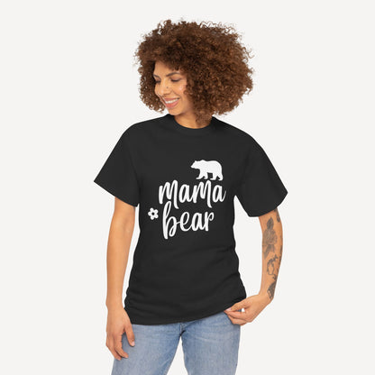 Mama Bear - Funny Mom T-Shirt - Women's Unisex Cotton T-Shirt Graphic Printed Design Casual Short Sleeve Tee Tops