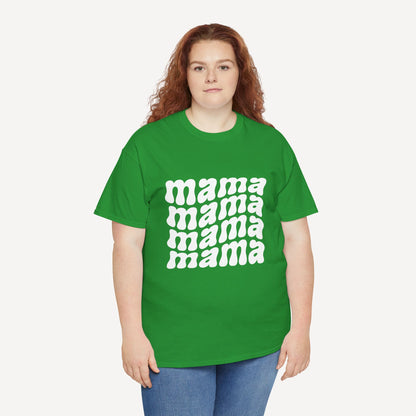mama mama mama mama - Funny Mom T-Shirt - Women's Unisex Cotton T-Shirt Graphic Printed Design Casual Short Sleeve Tee Tops