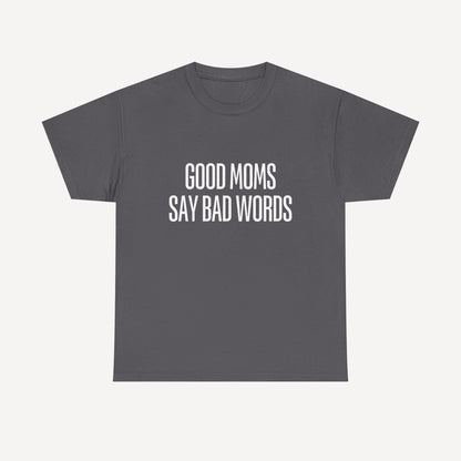 Good Moms Say Bad Words - Funny Mom T-Shirt - Women's Unisex Cotton T-Shirt Graphic Printed Design Casual Short Sleeve Tee Tops