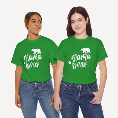 Mama Bear - Funny Mom T-Shirt - Women's Unisex Cotton T-Shirt Graphic Printed Design Casual Short Sleeve Tee Tops