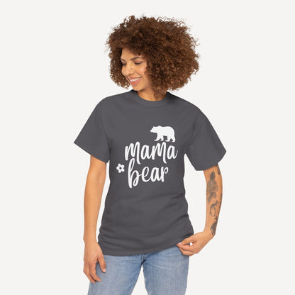 Mama Bear - Funny Mom T-Shirt - Women's Unisex Cotton T-Shirt Graphic Printed Design Casual Short Sleeve Tee Tops