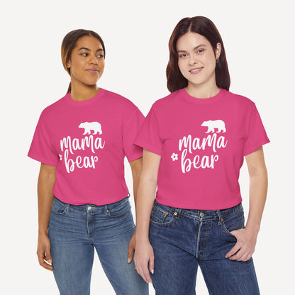 Mama Bear - Funny Mom T-Shirt - Women's Unisex Cotton T-Shirt Graphic Printed Design Casual Short Sleeve Tee Tops