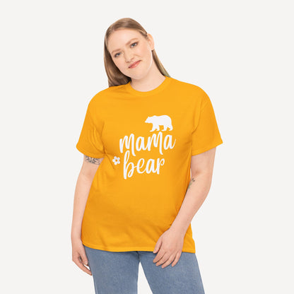 Mama Bear - Funny Mom T-Shirt - Women's Unisex Cotton T-Shirt Graphic Printed Design Casual Short Sleeve Tee Tops