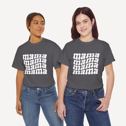 mama mama mama mama - Funny Mom T-Shirt - Women's Unisex Cotton T-Shirt Graphic Printed Design Casual Short Sleeve Tee Tops