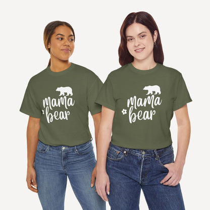 Mama Bear - Funny Mom T-Shirt - Women's Unisex Cotton T-Shirt Graphic Printed Design Casual Short Sleeve Tee Tops