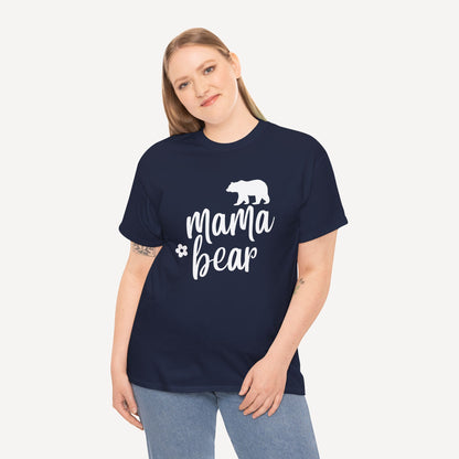 Mama Bear - Funny Mom T-Shirt - Women's Unisex Cotton T-Shirt Graphic Printed Design Casual Short Sleeve Tee Tops