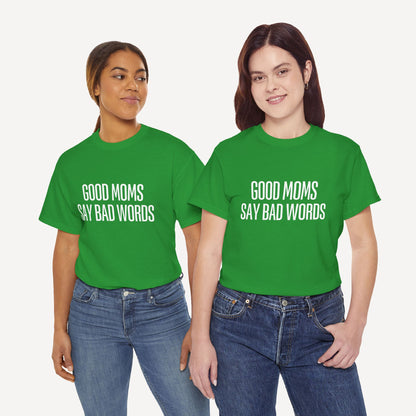 Good Moms Say Bad Words - Funny Mom T-Shirt - Women's Unisex Cotton T-Shirt Graphic Printed Design Casual Short Sleeve Tee Tops