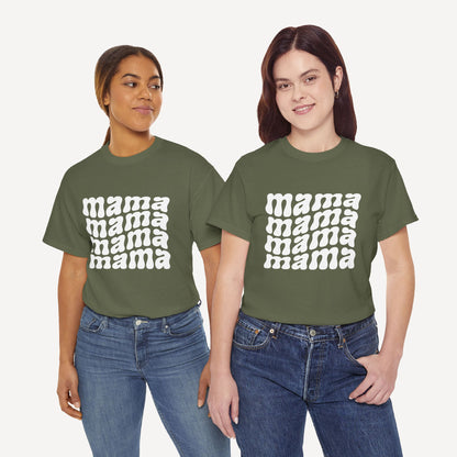 mama mama mama mama - Funny Mom T-Shirt - Women's Unisex Cotton T-Shirt Graphic Printed Design Casual Short Sleeve Tee Tops