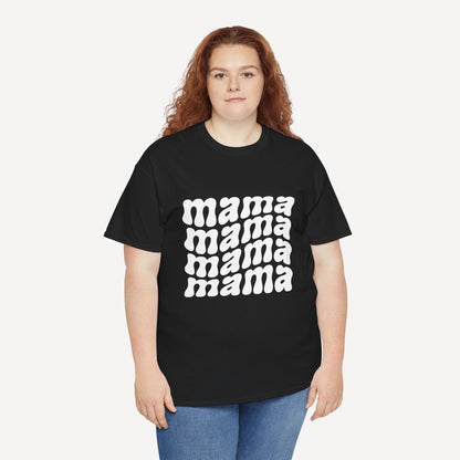 mama mama mama mama - Funny Mom T-Shirt - Women's Unisex Cotton T-Shirt Graphic Printed Design Casual Short Sleeve Tee Tops