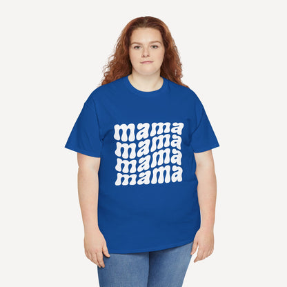 mama mama mama mama - Funny Mom T-Shirt - Women's Unisex Cotton T-Shirt Graphic Printed Design Casual Short Sleeve Tee Tops