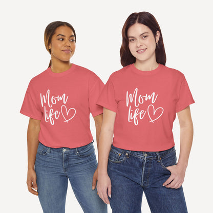 Mom Life - Funny Mom T-Shirt - Women's Unisex Cotton T-Shirt Graphic Printed Design Casual Short Sleeve Tee Tops