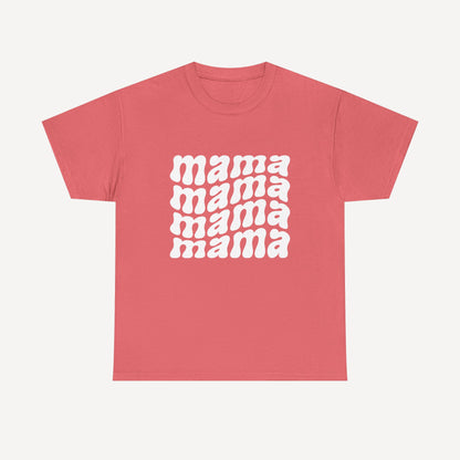 mama mama mama mama - Funny Mom T-Shirt - Women's Unisex Cotton T-Shirt Graphic Printed Design Casual Short Sleeve Tee Tops
