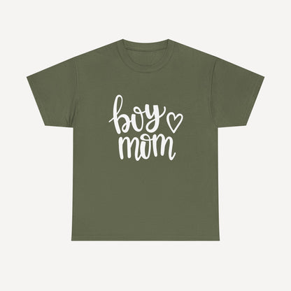 Boy Mom - Funny Mom T-Shirt - Women's Unisex Cotton T-Shirt Graphic Printed Design Casual Short Sleeve Tee Tops