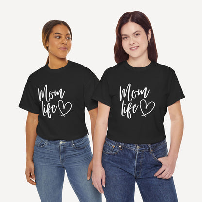 Mom Life - Funny Mom T-Shirt - Women's Unisex Cotton T-Shirt Graphic Printed Design Casual Short Sleeve Tee Tops