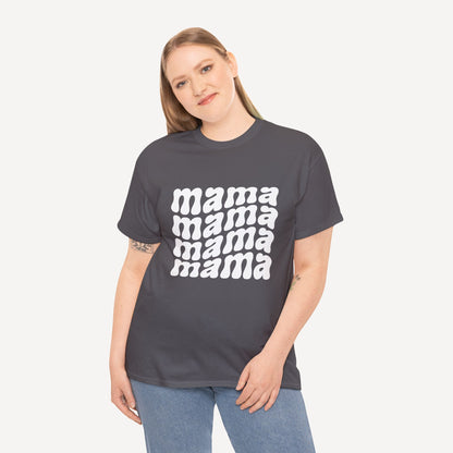 mama mama mama mama - Funny Mom T-Shirt - Women's Unisex Cotton T-Shirt Graphic Printed Design Casual Short Sleeve Tee Tops