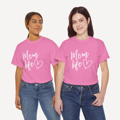 Mom Life - Funny Mom T-Shirt - Women's Unisex Cotton T-Shirt Graphic Printed Design Casual Short Sleeve Tee Tops