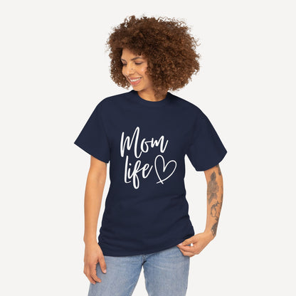 Mom Life - Funny Mom T-Shirt - Women's Unisex Cotton T-Shirt Graphic Printed Design Casual Short Sleeve Tee Tops