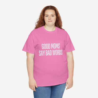 Good Moms Say Bad Words - Funny Mom T-Shirt - Women's Unisex Cotton T-Shirt Graphic Printed Design Casual Short Sleeve Tee Tops