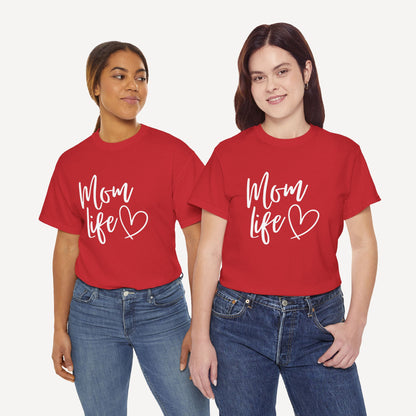 Mom Life - Funny Mom T-Shirt - Women's Unisex Cotton T-Shirt Graphic Printed Design Casual Short Sleeve Tee Tops