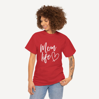 Mom Life - Funny Mom T-Shirt - Women's Unisex Cotton T-Shirt Graphic Printed Design Casual Short Sleeve Tee Tops