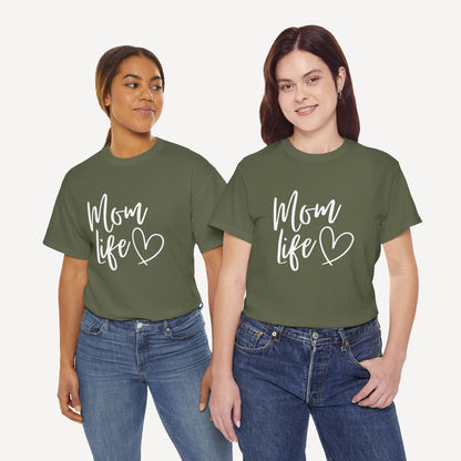 Mom Life - Funny Mom T-Shirt - Women's Unisex Cotton T-Shirt Graphic Printed Design Casual Short Sleeve Tee Tops