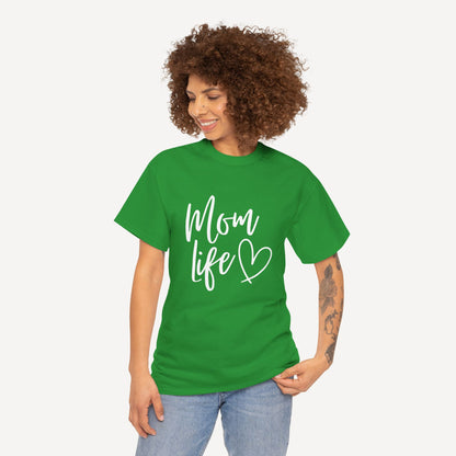 Mom Life - Funny Mom T-Shirt - Women's Unisex Cotton T-Shirt Graphic Printed Design Casual Short Sleeve Tee Tops