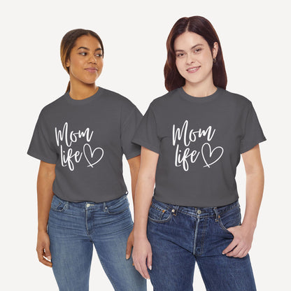 Mom Life - Funny Mom T-Shirt - Women's Unisex Cotton T-Shirt Graphic Printed Design Casual Short Sleeve Tee Tops